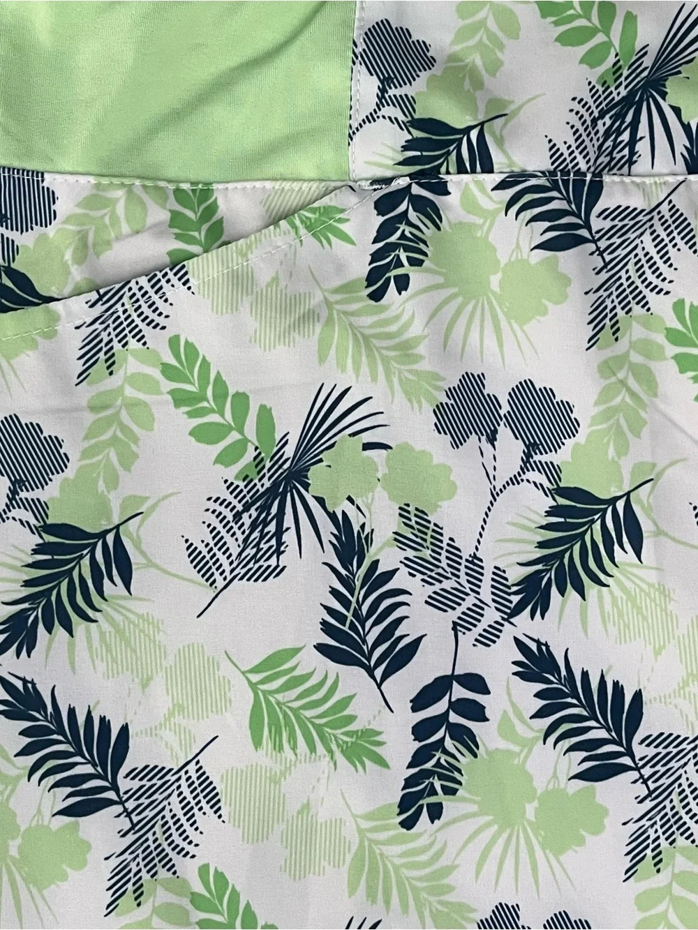 Tee Time Skort Blue Floral/Striped Athletic Printed Golf Tennis Mini Size Large